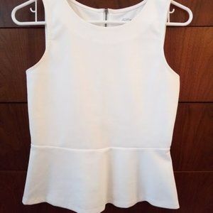 White Peplum Top